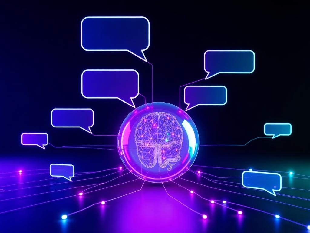 Conversa digital conectada a um núcleo de inteligência artificial