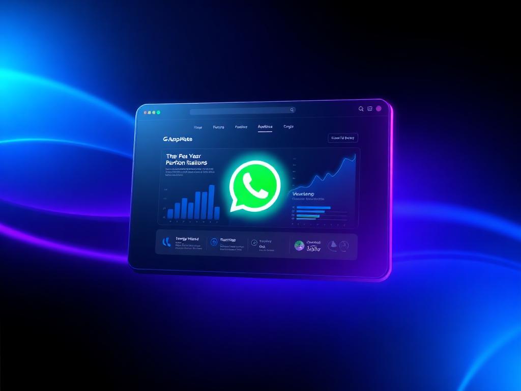 Site profissional exibido em navegador com botão de WhatsApp em destaque